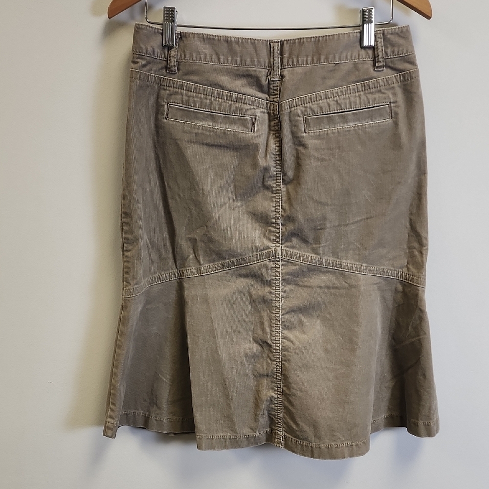 LOFT A-Line Skirt in Taupe - Picture 3 of 4